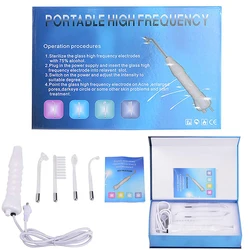 2024 Best Seller Handheld Portable Face Skin Care Wand Tool High Frequency Facial Machine Facial Beauty Tools