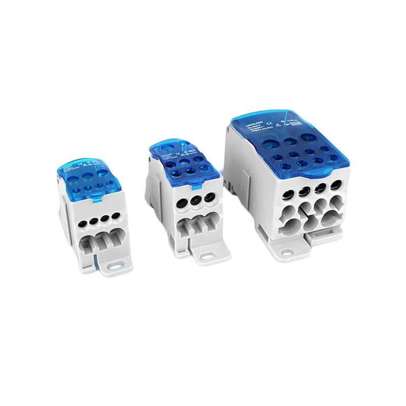 1PC Din Rail Distribution Box Block Wire Splitter Terminal Block Universal Electric Wire Connector Junction Box UKK80A UKK125A