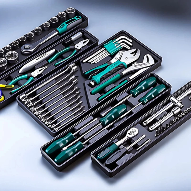 Ratchet wrench chrome vanadium steel combination disassembly set 85 pieces auto repair tool set