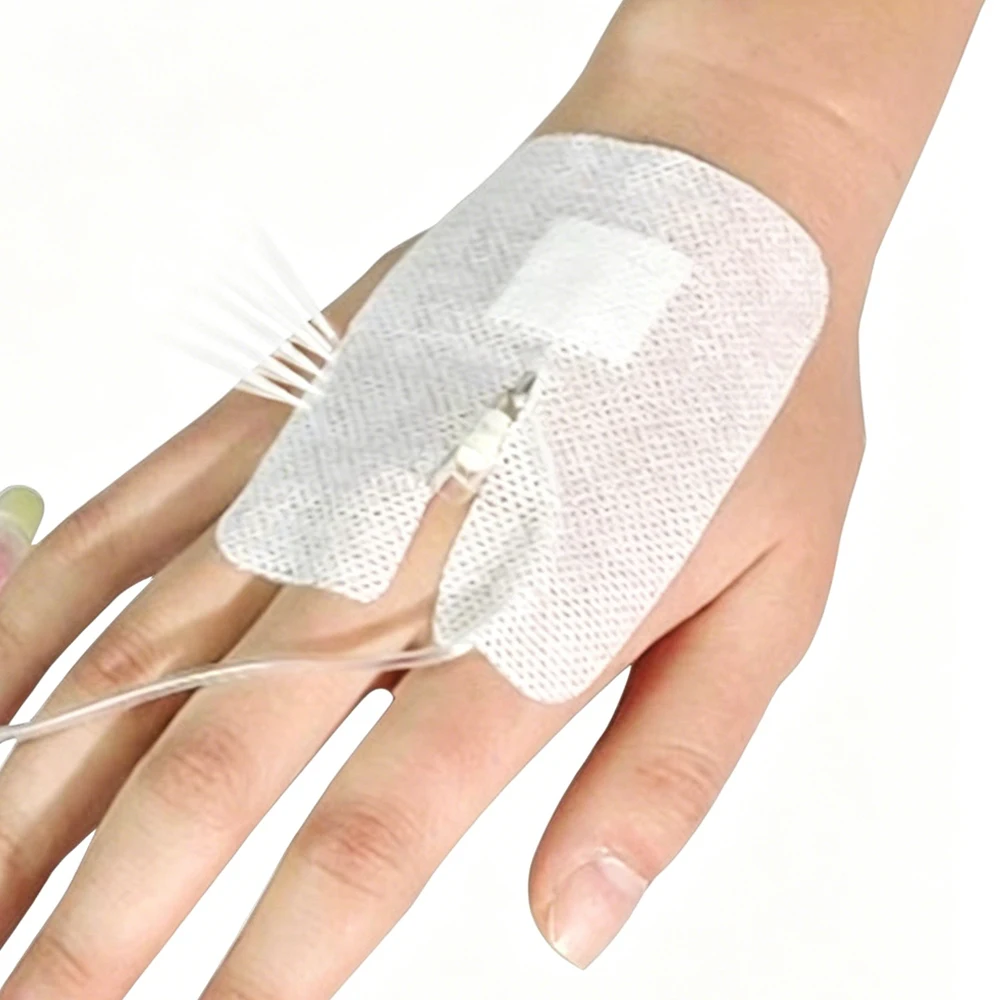 50-500pcs 6cm*8cm IV Cannula Fixed Dressing Film U Type Self Adhesive Wound Dressing Spunlace Dressing Sterile Non Woven