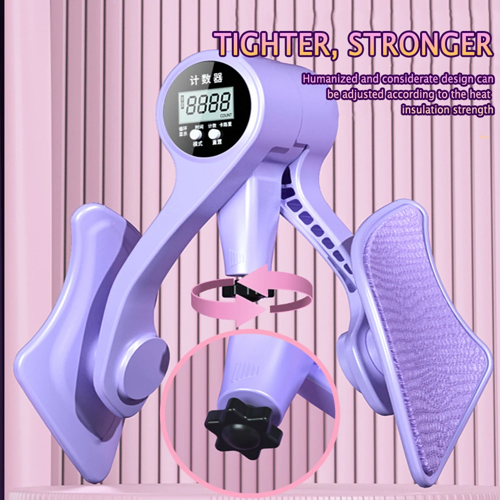 Leg Exerciser Digital Counter Hip Trainer Leg Trainers Pelvic Floor Muscle Strength Adjustable Inner Thigh  Fitness Equipment