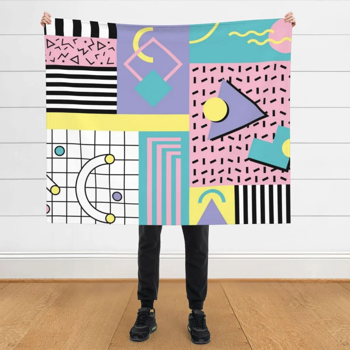 

Memphis Pattern 25 - Retro 90s / 80s Throw Blanket Sofa Large warm winter Soft Blankets