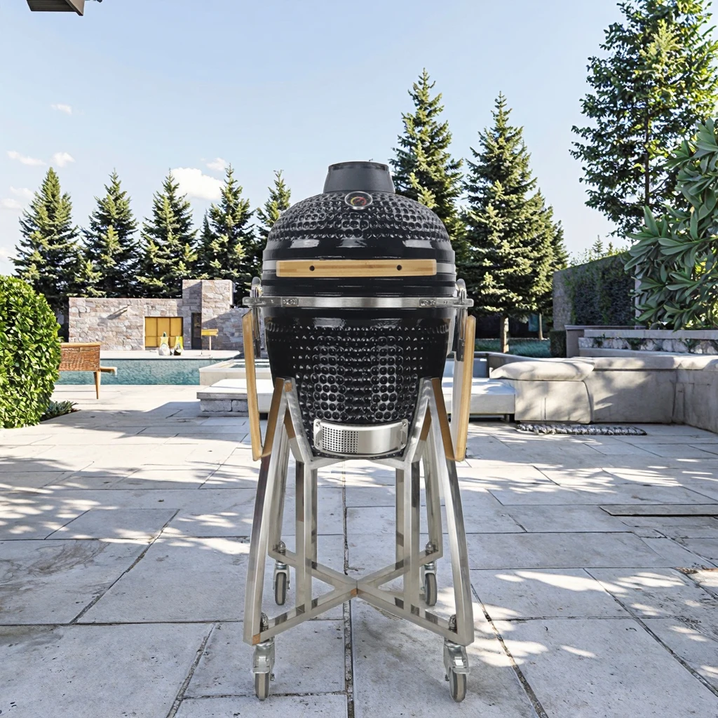 

AUPLEX 18-дюймовый гриль Kamado, мини-образная домашняя кухня, курильщик, стальной и металлический уголь, барбекю для кемпинга, барбекю