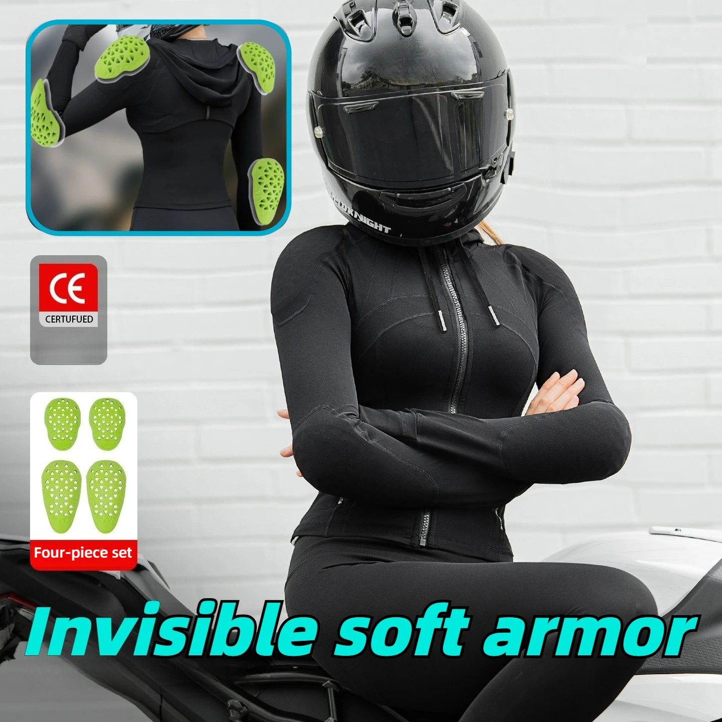 Motorcycle riding clothes armor clothing women's slim fit motorcycle travel anti fall and wear-resistant armor clothing
