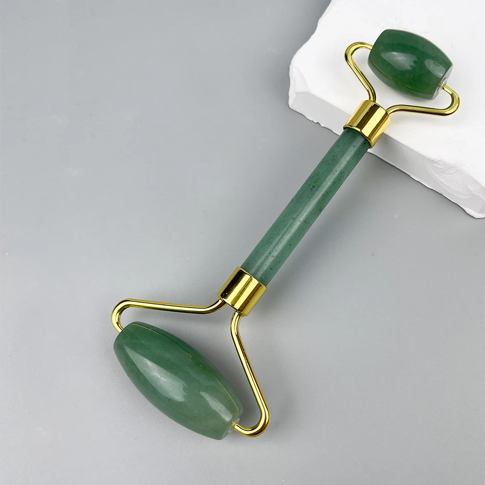 ลูกกลิ้งนวดหน้าหยก 1 ชิ้น - ลูกกลิ้งหยกตงหลิง เครื่องมือนวดหน้า - เครื่องนวดหน้าแบบลูกกลิ้งสองหัวเฉพาะทาง