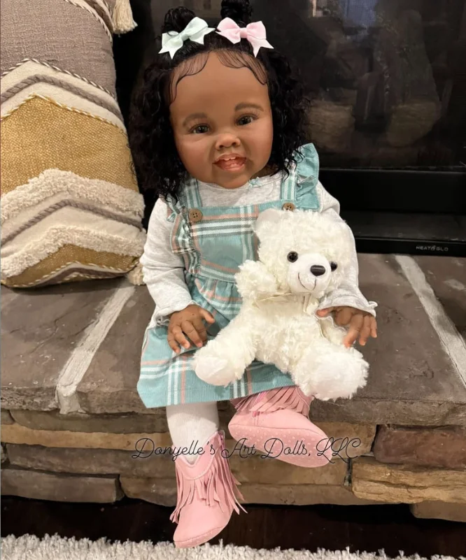 28inch Huge Size Reborn Toddler Doll Tanned Skin Tone Doll Finished Painted Doll Parts for Girls Bebe
