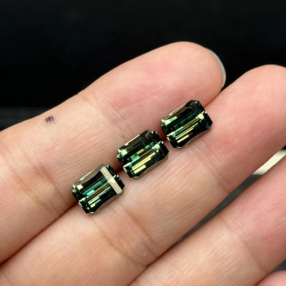 Octagon Shape 6x8mm 7x9mm White Champagne Green Dark Blue Lab Mosaic Gemestone
