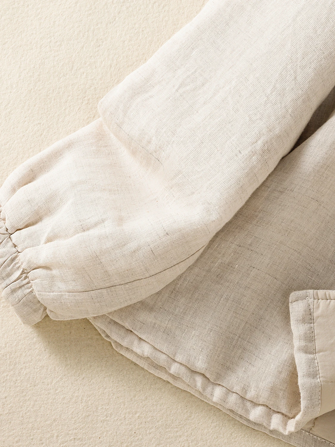 Artistic Sle Cotton Jaet with Wooden  Collar Pure Color Flax Winter New Arrival Women's Loose Fit Long Sve Coat