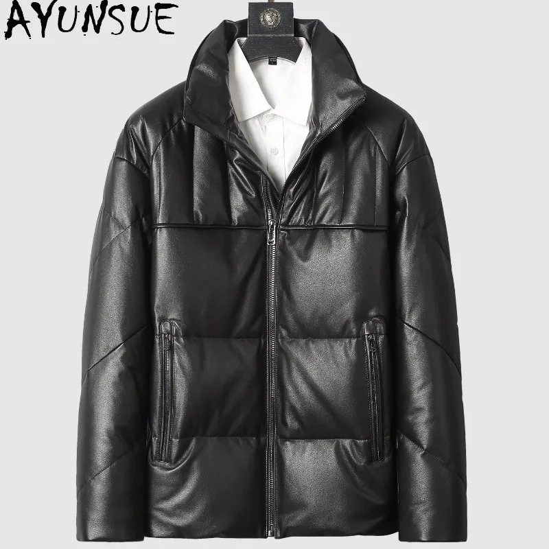 AYUNSUE Leather Down Jacket
