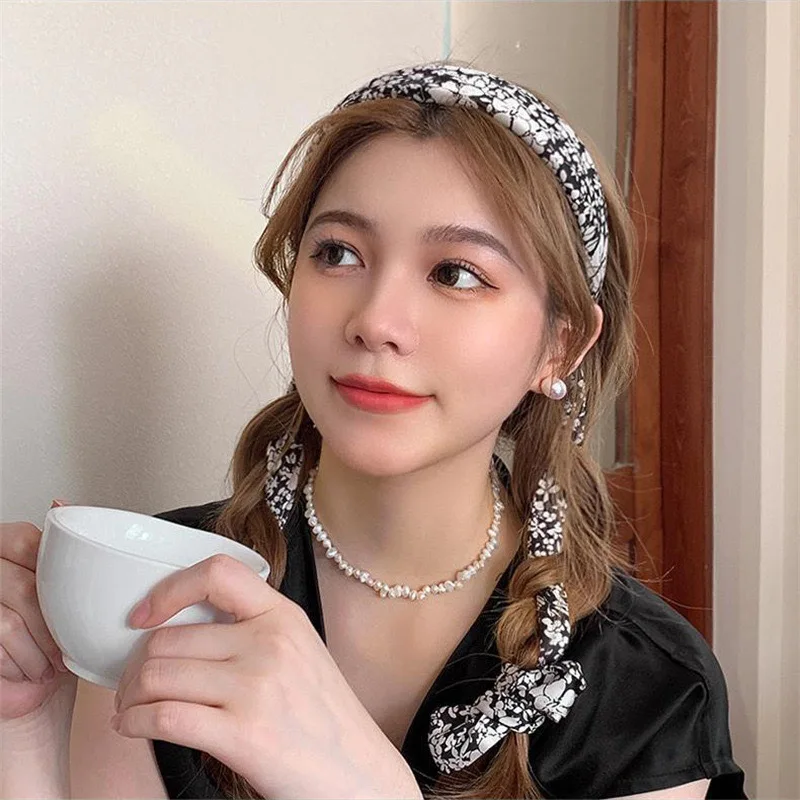 

French High-end Headband Headband for Women in Summer 2025 Popular New High Head Headband with Tassels To Show Off Thinness