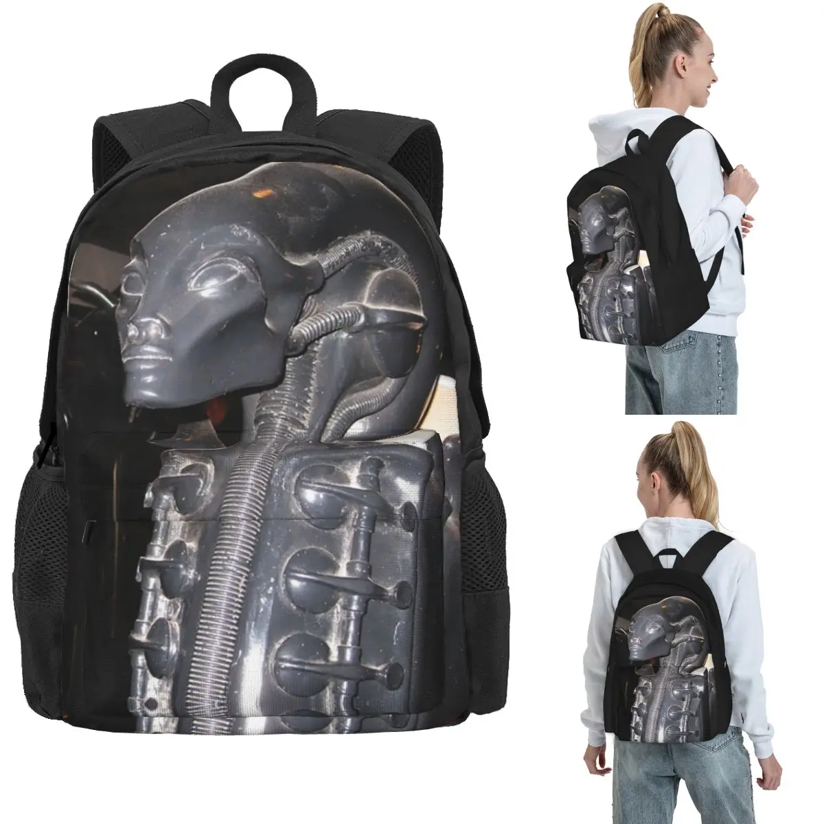 H R Giger Museum. Gruyer, Schweiz Backpack Hot Sale Daypack Large Capacity Kids BookBag School Bag Shoulder Bags for Men Women