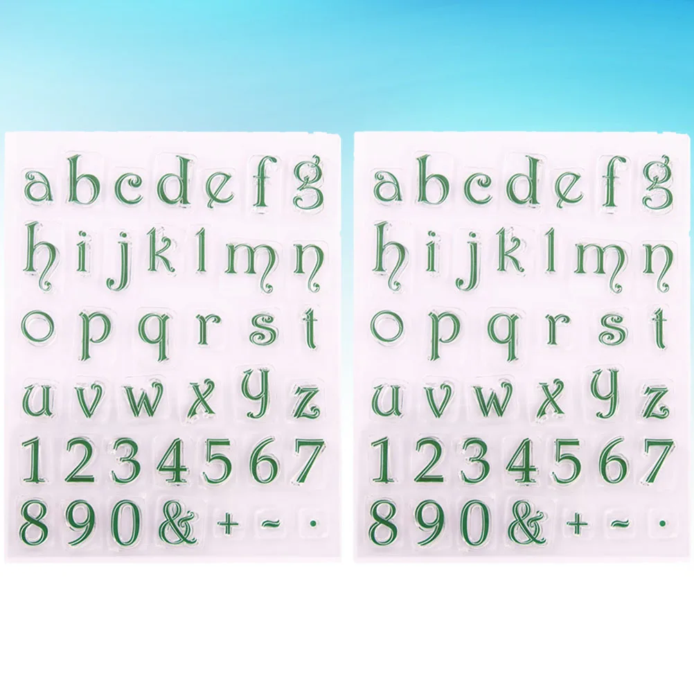 

2PCS Custom Silicone Stamps Clear Green TPR Seal Stamps for Photo Album Scrapbook Craft DIY Storage Collectibles