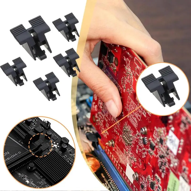 5Pcs Desktop Computer Mainboard 164pin With Fishtail Fixing Clip PCIE 16x Graphics Card Slot Socket Pcie X16 Socket