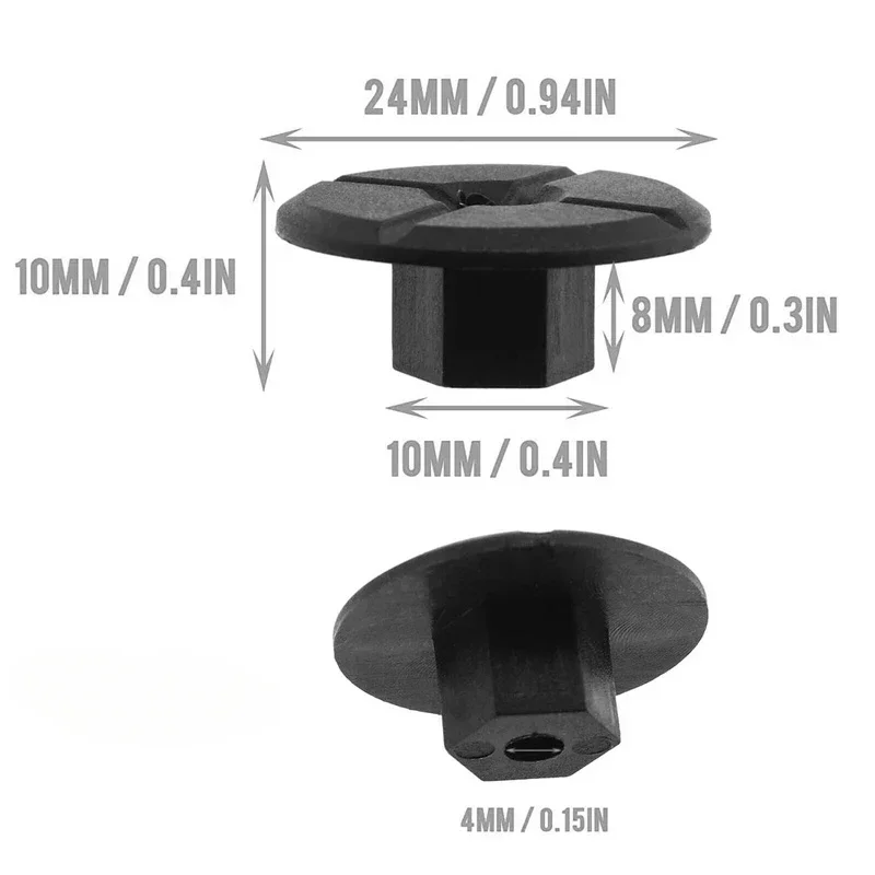 10Pcs Car 4mm Flares Mud Flaps Splash Guard Wheel Arch Bumper Panel Fastener Clip A2019900050 Universal Fit For Mercedes Benz