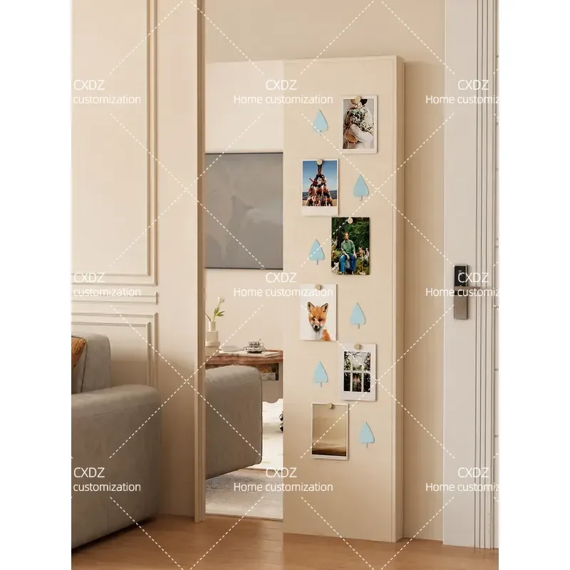 Space Saving Sliding Shoe Cabinet Mirror Full Length Floor Standing Entryway Storage with Hidden Compartment for Small