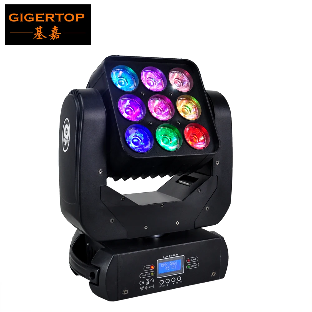 TIPTOP 9X10W Madtrix Led Moving Head Spot Wash Light Pixel Color Control Individual Eye Color Change Party Stage Lighting