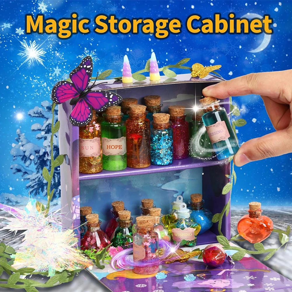 22 butelki Fairy Magic Potions Kit Kids Magical dla dziewczynek DIY Ręcznie robione zabawki Zabawki dla dziewczynki Christma HalloweenKitchen play