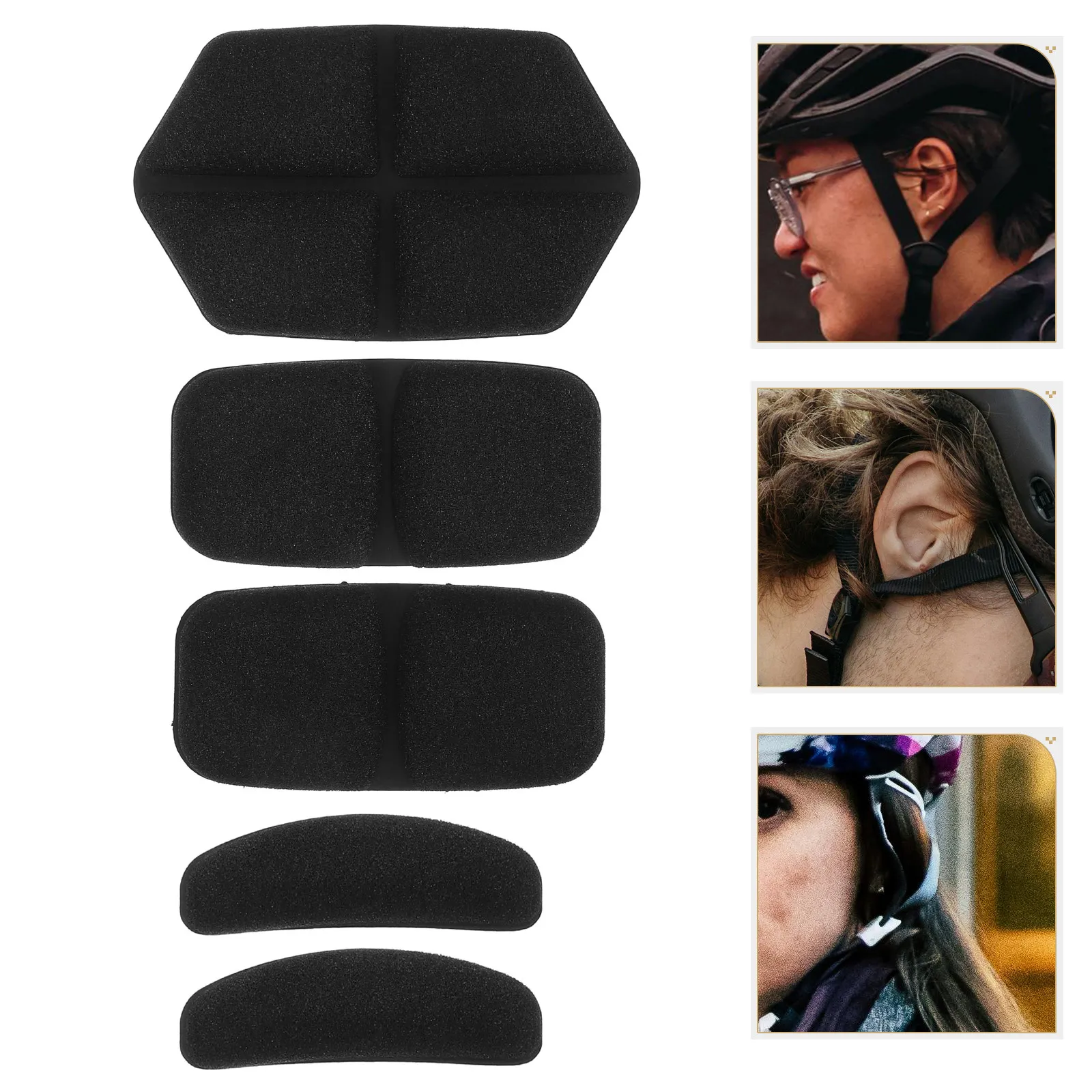 

5Pcs Padding Inserts Kit Premium Self-Adhesive Sponge Pads for Bike Motorcycle Football Helmets Sweat-Absorbing Comfort