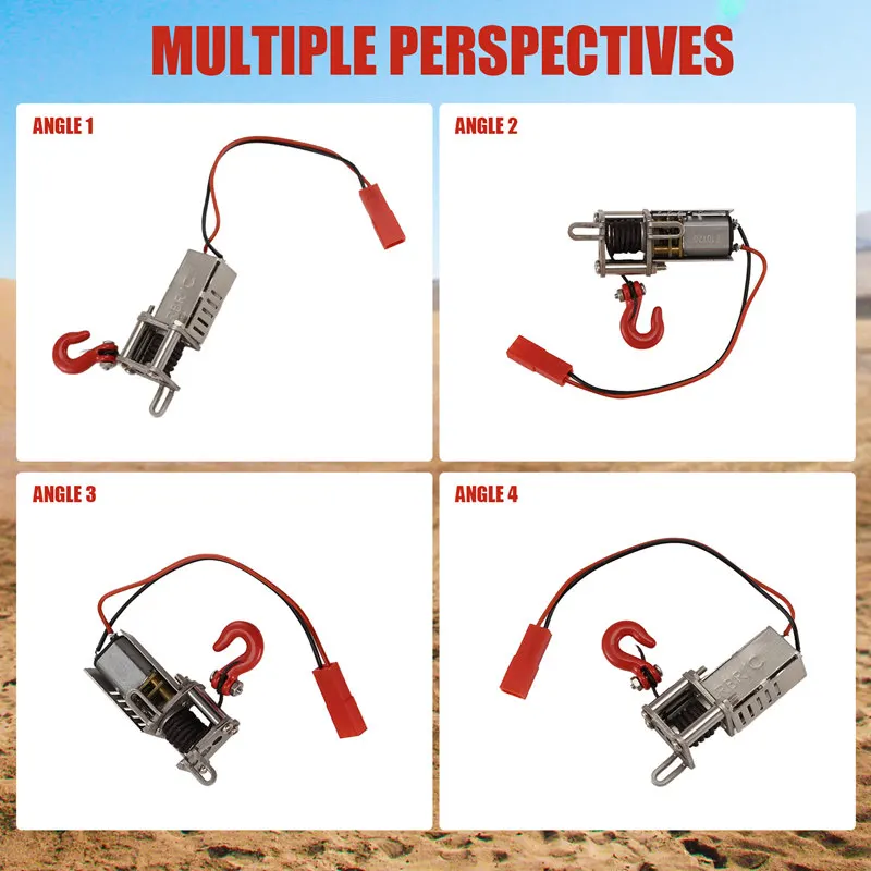 Rc Aluminium Automatische Lier Set Voor Wpl/Mn/1/12 1/14 1/16 Schaal Rc Auto