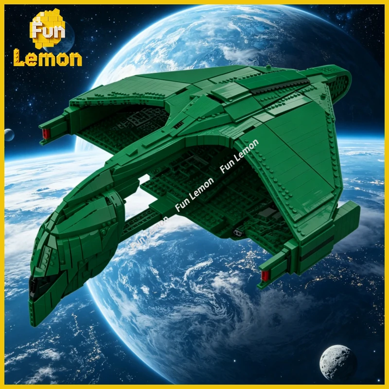 

Premium MOC Building Bricks Set for Romulan Warbird Starship Exquisite Spacecraft with Realistic Appearance for Desktop Ornament