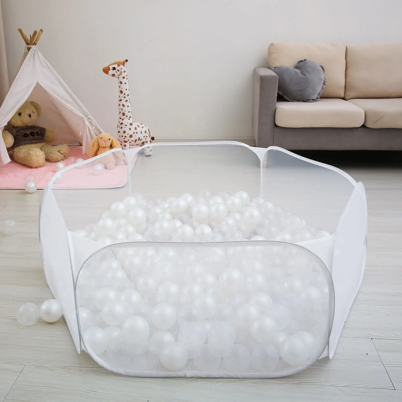 Solid Colour Various Available Foldable Ball Pit for Babies Toddlers Boy Girls Indoor Outdoor Play (Balls Not Included)