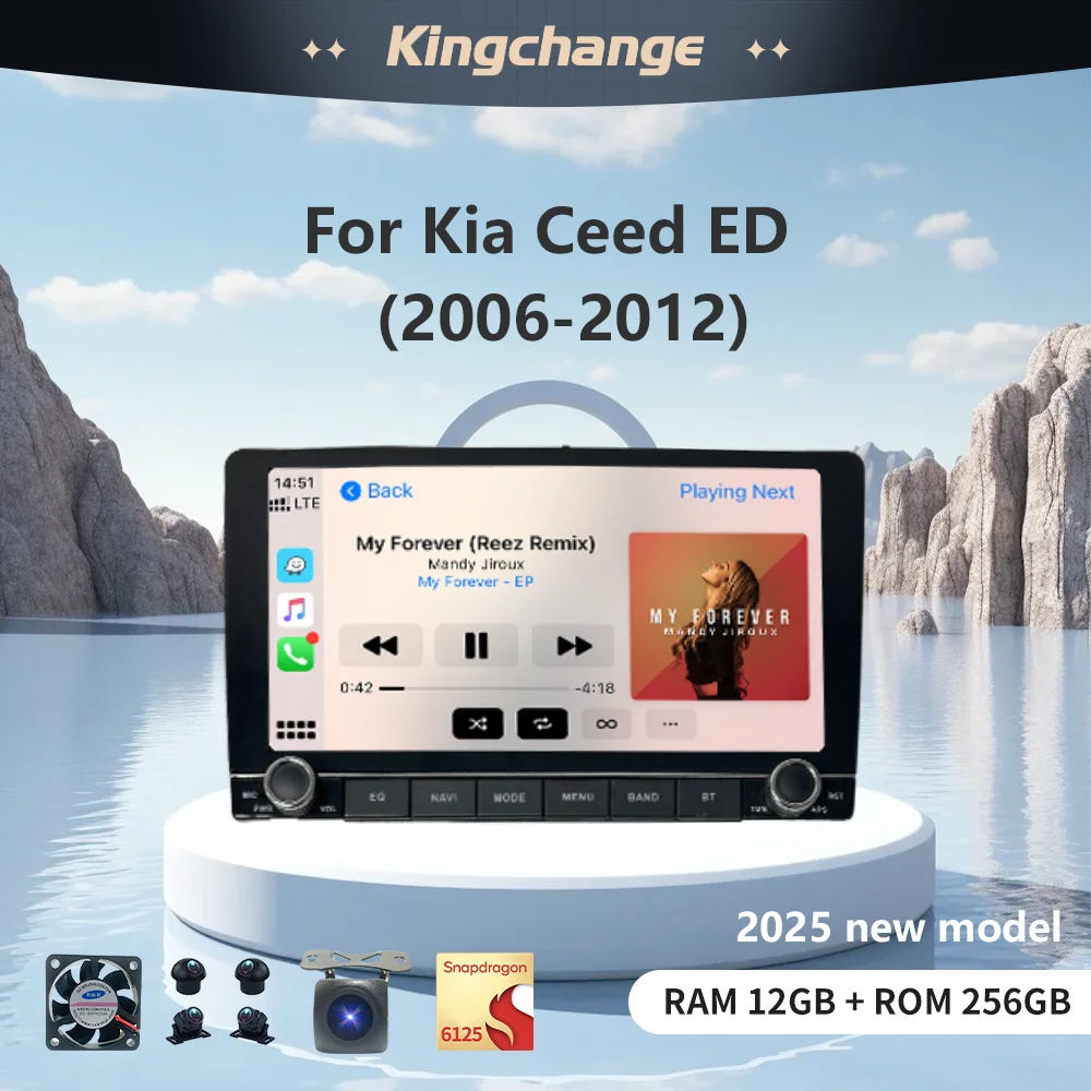 

Kingchange Android 14 2 Din Car Multimedia For Kia Ceed ED(2006-2012) CarPlay Auto GPS Navigation DSP Wifi 360Camera SWC NO DVD