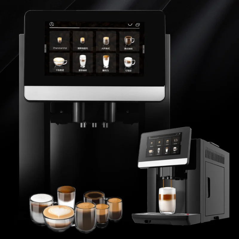 Fully Automatic American Coffee Maker with Smart Technology Integrated Grinding & Touchscreen Control for Household Use