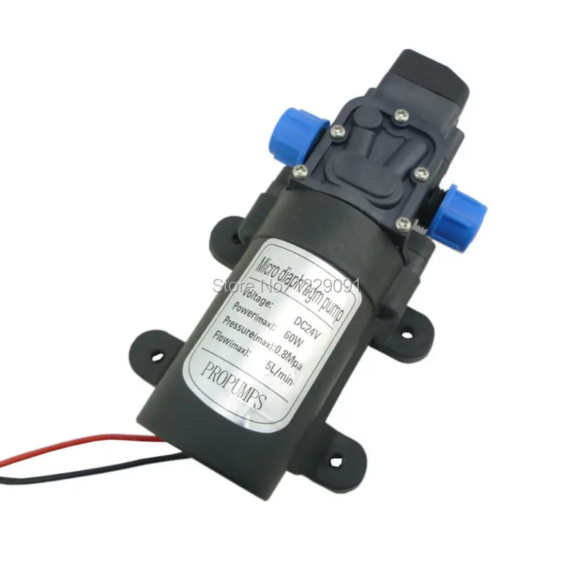 

high pressure DC 24v water pump 60W 5L/min 116psi small electric diaphragm pump water