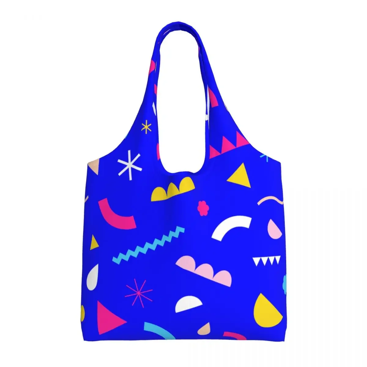 Confetti Hyperlink Blue Shopping Bag Women Shoulder Canvas Tote Bag Durable Street Mmural Art Eldridge Groceries Shopper Bags