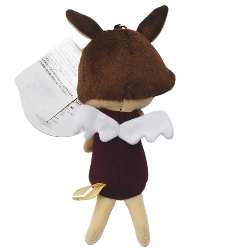 Anime Nara Angel Wings Stuffed Keychain Plush Doll Toy Kawaii Schoolbag Pendant Decoration Birthday Gifts for Girl Friends