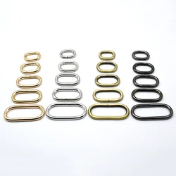 Metal Bag Strap Adjuster Loop Oval O Ring Buckle Leathercraft Bag Parts Strap Belt Webbing Garment Hardware Accessories