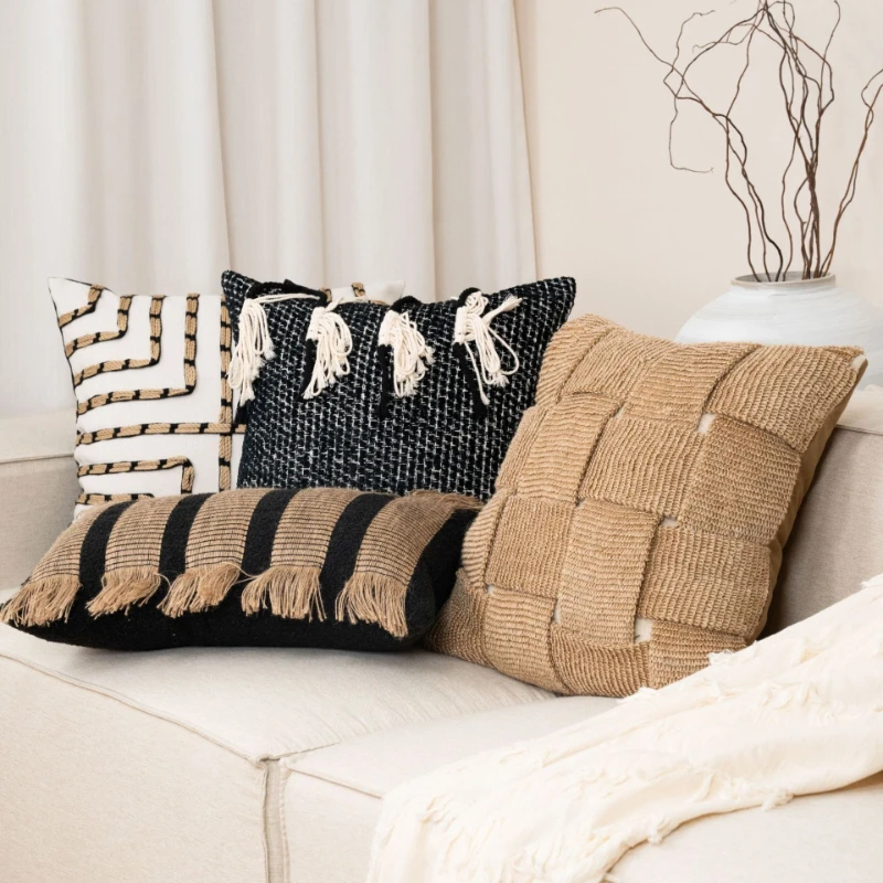 30X50/45X45CM Ancient Brown Throw Pillow Cover Modern Light Luxury Stamping Waist Cushion Cover Decor Home Decorative Pillowcase
