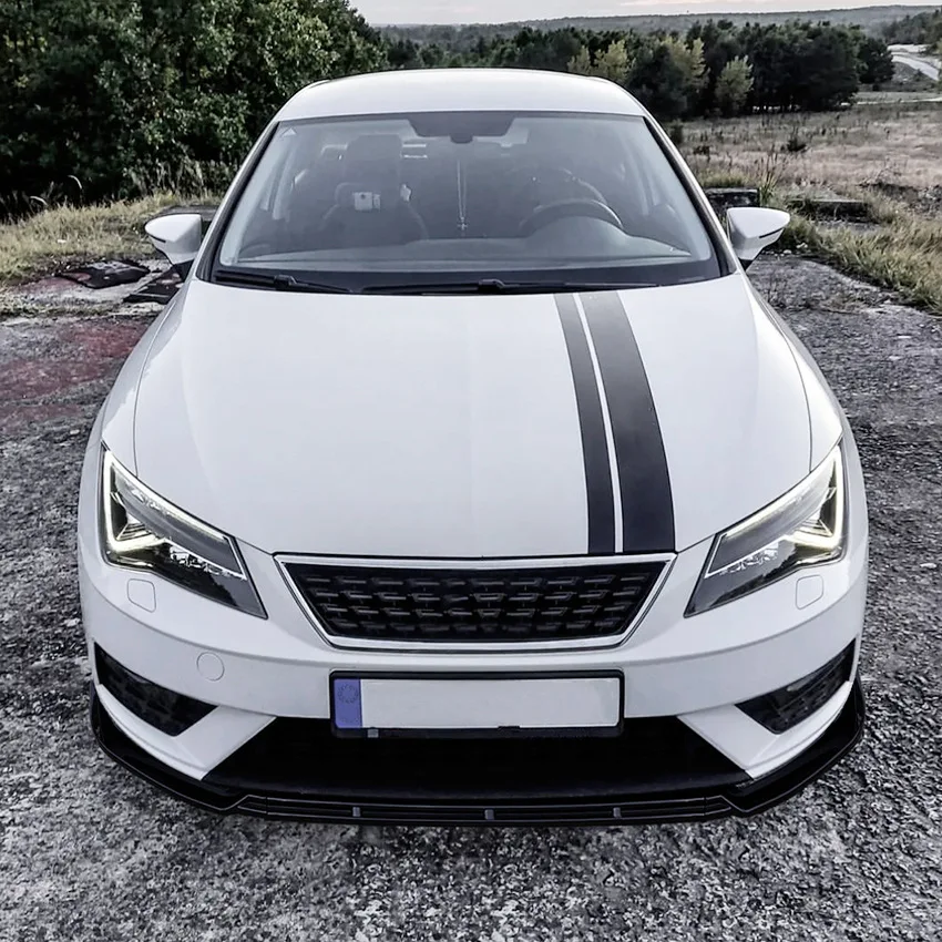 ABS Front Bumper Lip Splitter Bodykits for Seat Leon 3 MK3 5F TDI TSI ST SC 2012-2016 Tuning Diffuser Spoiler Custom Body Kit