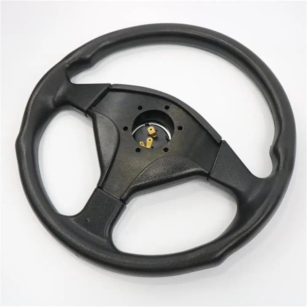 Car steering wheel black horn cover woven wire 350MM 14 inch PU racing game racing car JDM SIM