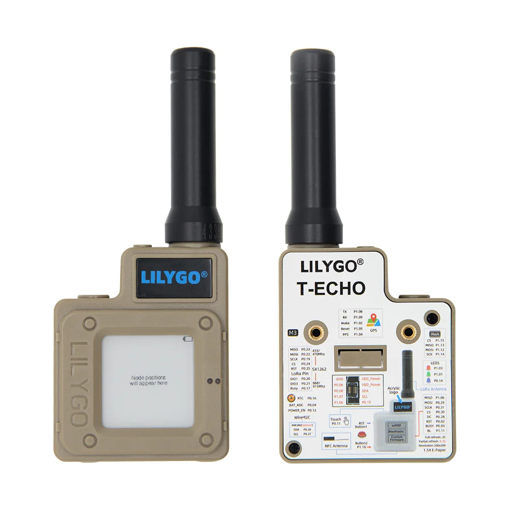 

LILYGO TTGO T-Echo NRF52840 LoRa SX1262 433/868/915MHz Wireless Module 1.54 E-Paper L76K GPS BME280 Sensor Development Board