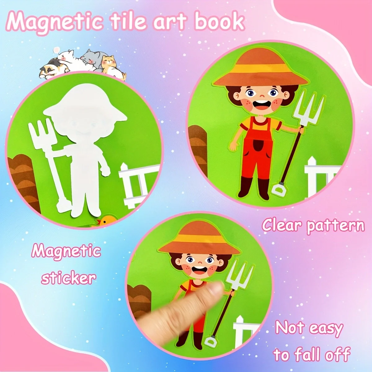 أربعة ملصقات إنجليزية بأنماط مثيرة للاهتمام وتصاميم ملصقات مختلفة