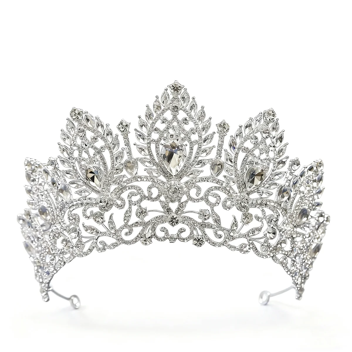 

Цельный головной убор в стиле барокко с искусственной хрустальной короной для дня рождения, большая корона для выступления королевского бала, подходит для важных случаев, таких как ужин, торжества и выступления