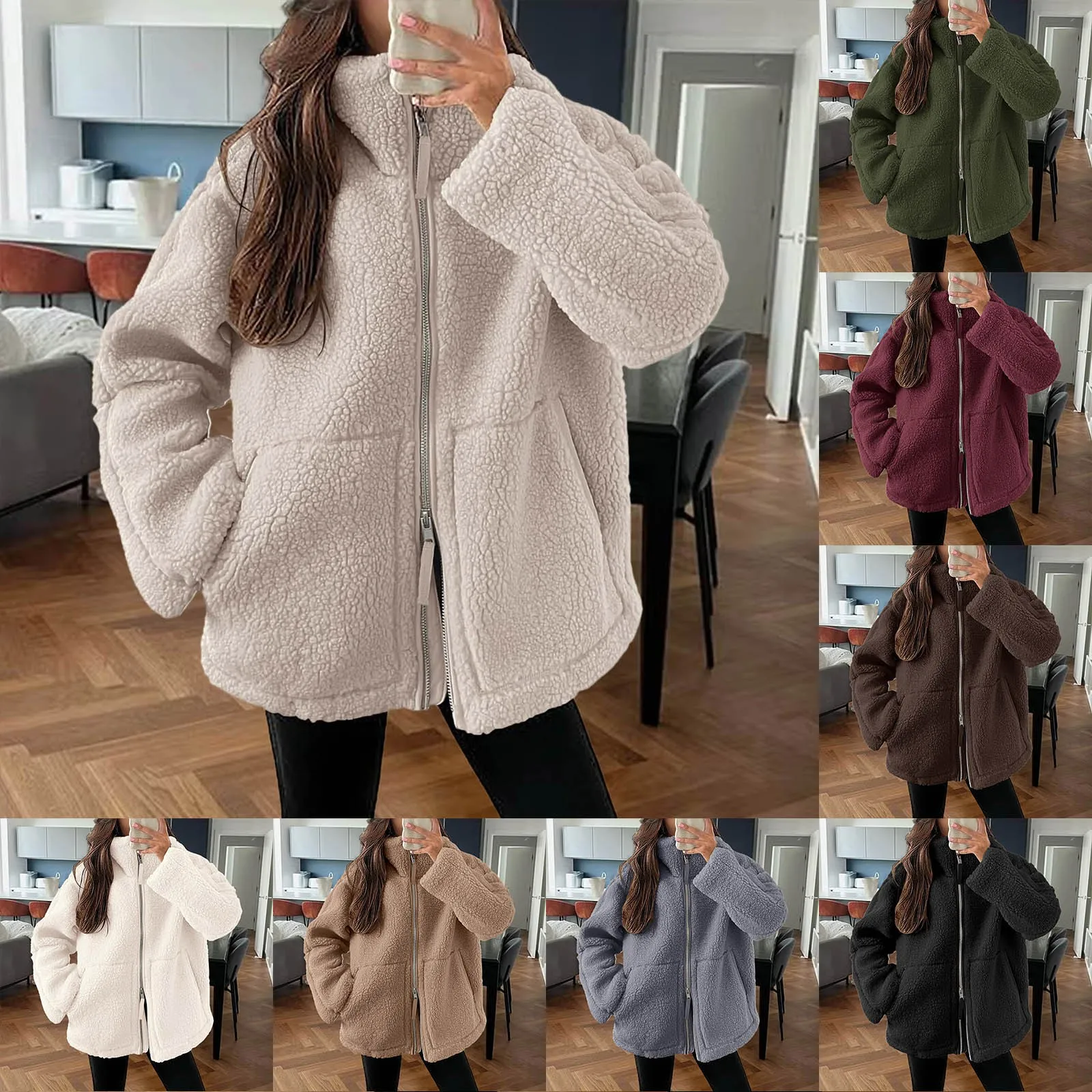 Women's Comfortable Autumn And Winter New Fashionable Loose Casual Jacket Button up Cardigan Duster Cardigan for Women