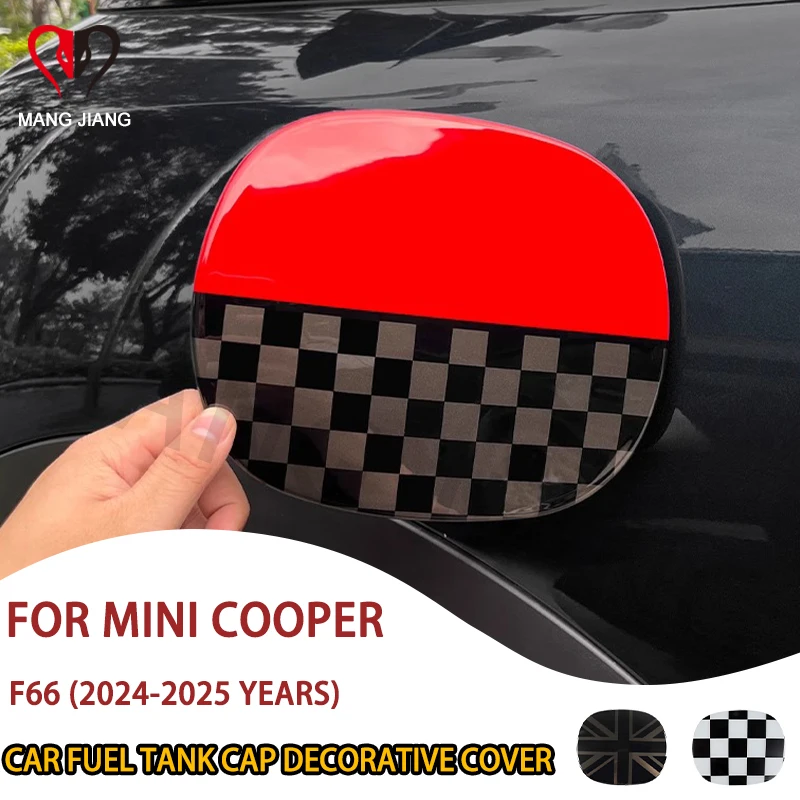 

Union Jack Car Fuel Tank Cap Cover Sticker For Mini Cooper F66 2024 2025 Exterior Parts Housing Trim Car Decoration Accessories