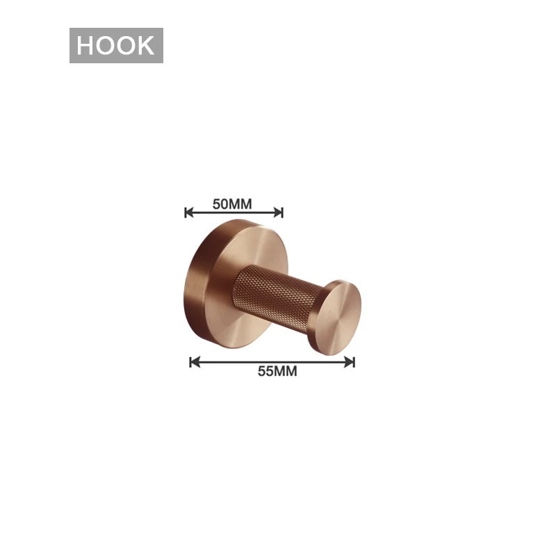 Geborsteld Rose Goud Roestvrij Staal Badkamer Hardware Set Handdoekenrek Kapstok Handdoekstang Toiletrolhouder Zeepbakje Accessoires