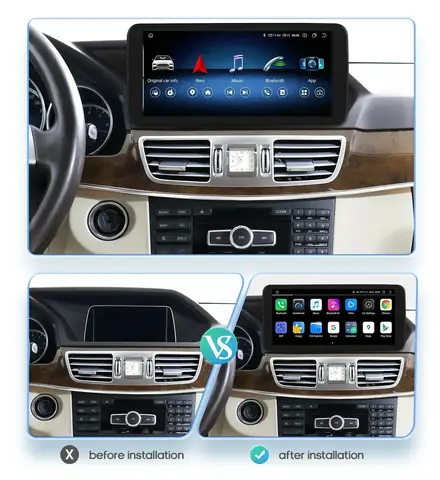 메르세데스 벤츠 W212 E 클래스 E200 E230 E260 E300 S212 NTG 4.0 4.5 5.0 멀티미디어 오디오용 카플레이, 안드로이드 13, 10.25 인치, 2din