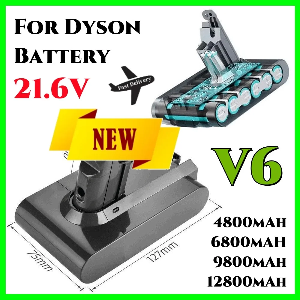💖21.6V12800Ah ForDyson Battery Replacement DC62 DC59 DC58 SV03 SV04 SV09 V6 Animal Motorhead V6 Slim V6 Absolute Vacuum Batter?