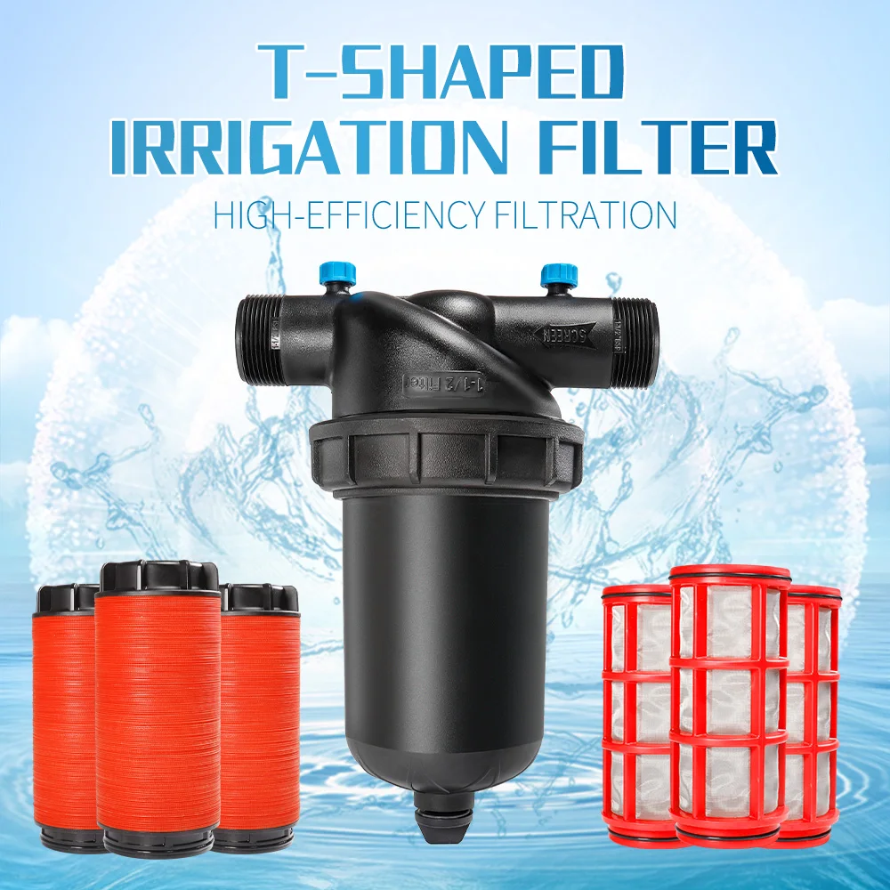 T-Typ-Filter für landwirtschaftliche Gewächshäuser, Tropfbewässerung und Gartenwasserfiltration – effizientes Wassermanagementsystem