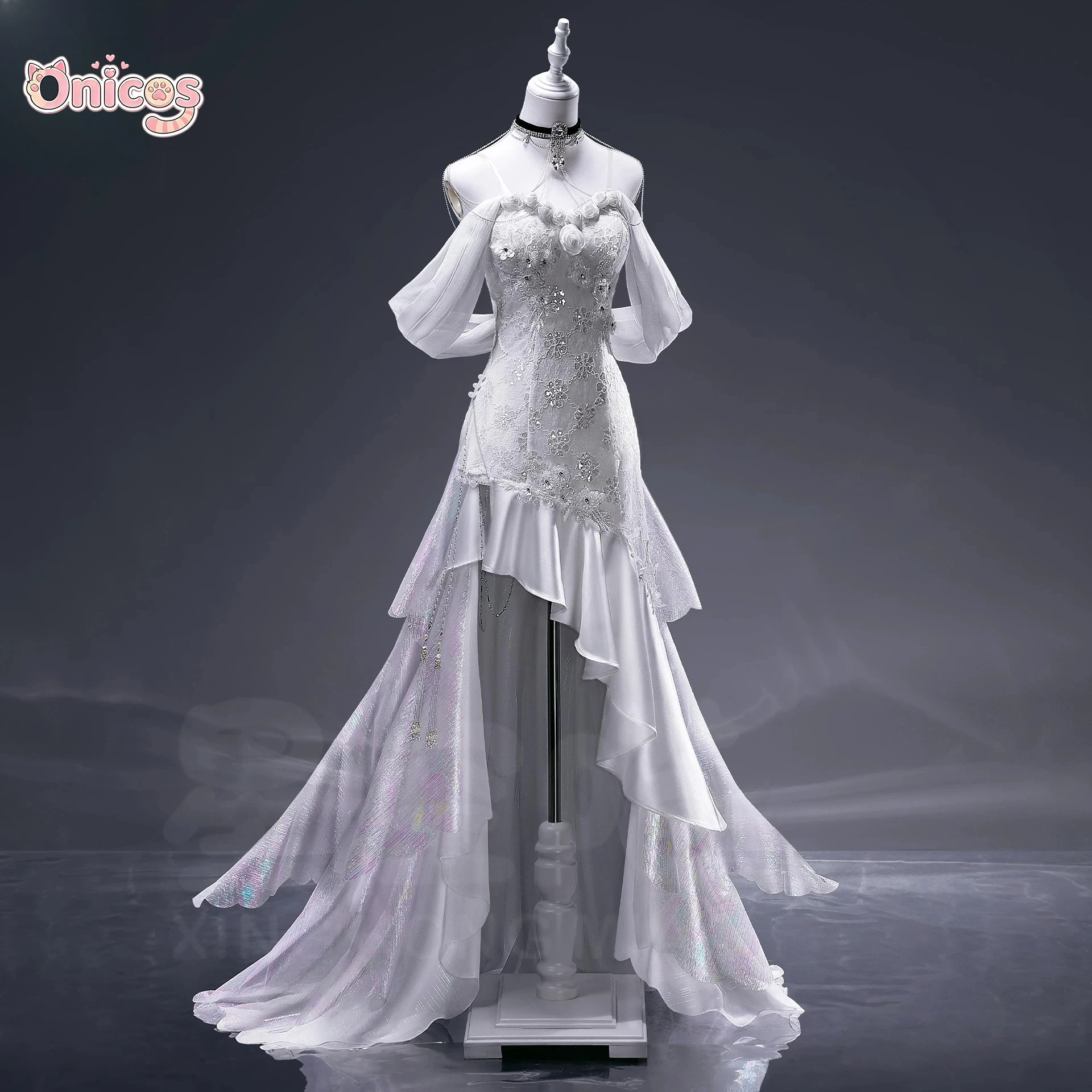 

Wuthering Waves The Shorekeeper Cosplay Costume Tide of Melodies Outfit High Quality White Gorgeous Dress Comic Con Party Onicos