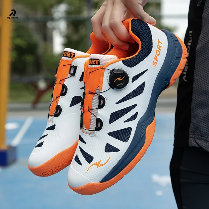 2025 New Badminton Tennis Sports Shoes Men Table Tennis Shoes Women Competition Breathable Outdoor Squash Shoes