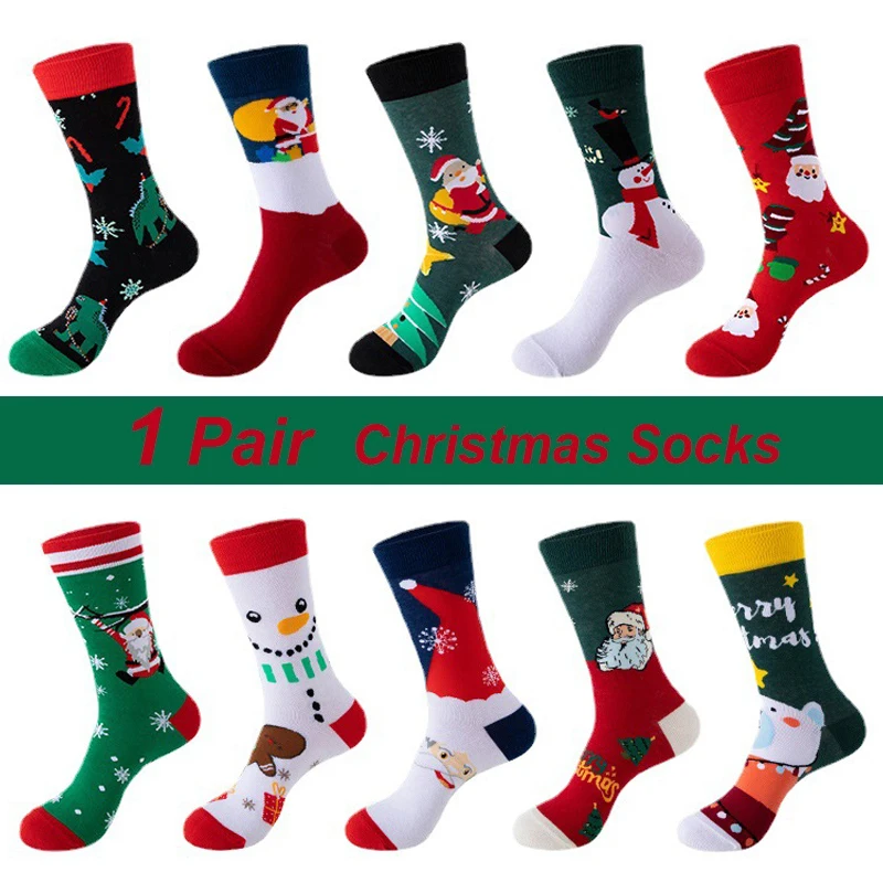 

Christmas Socks Colorful Creative Fun Socks Children Cute Sock Christmas Gift Elk Snowman Santa Printed Socks for Men Women