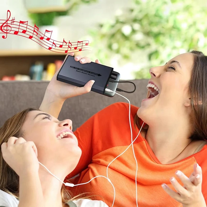 

3.5mm Headphone Amp with Boost Portable Hifi Headphone Amplifier 16-150 Ohm for Phones MP3 MP4 Computers-ABLA