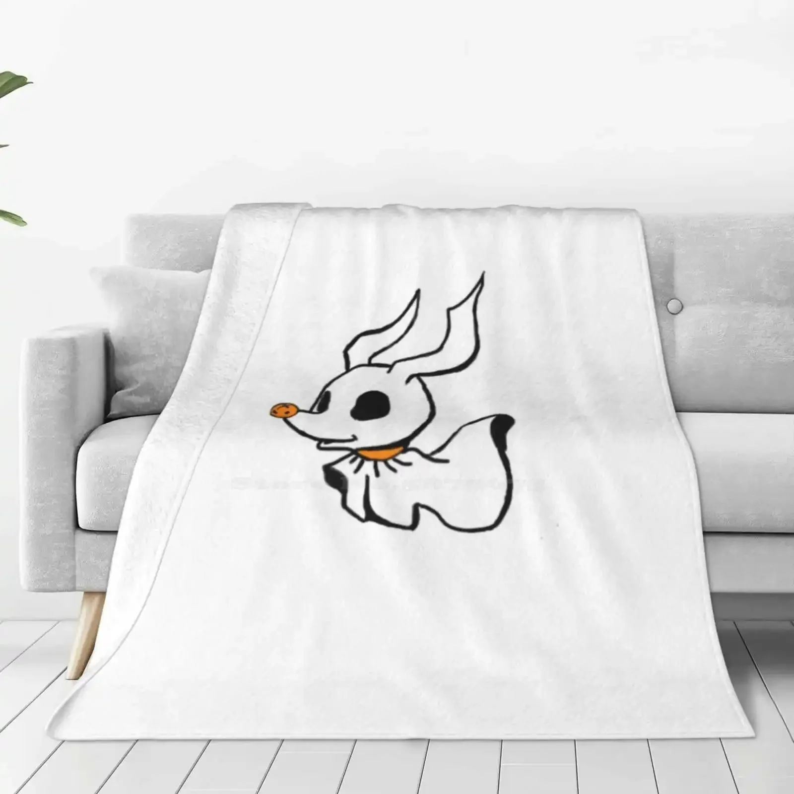 New Arrival Fashion Leisure Warm Flannel Blanket Zero Tim Burton Fan Art