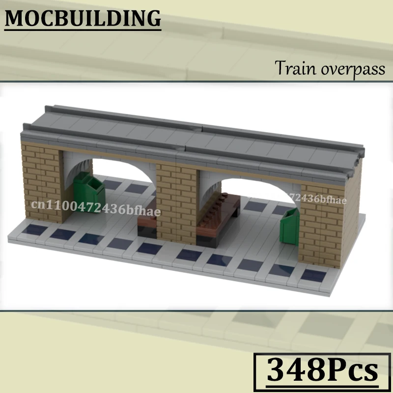 

Train Overpass Model Bricks Town Train Bridge Bricks MOCBUILDING Blocks City Street View Construction Toys Gift
