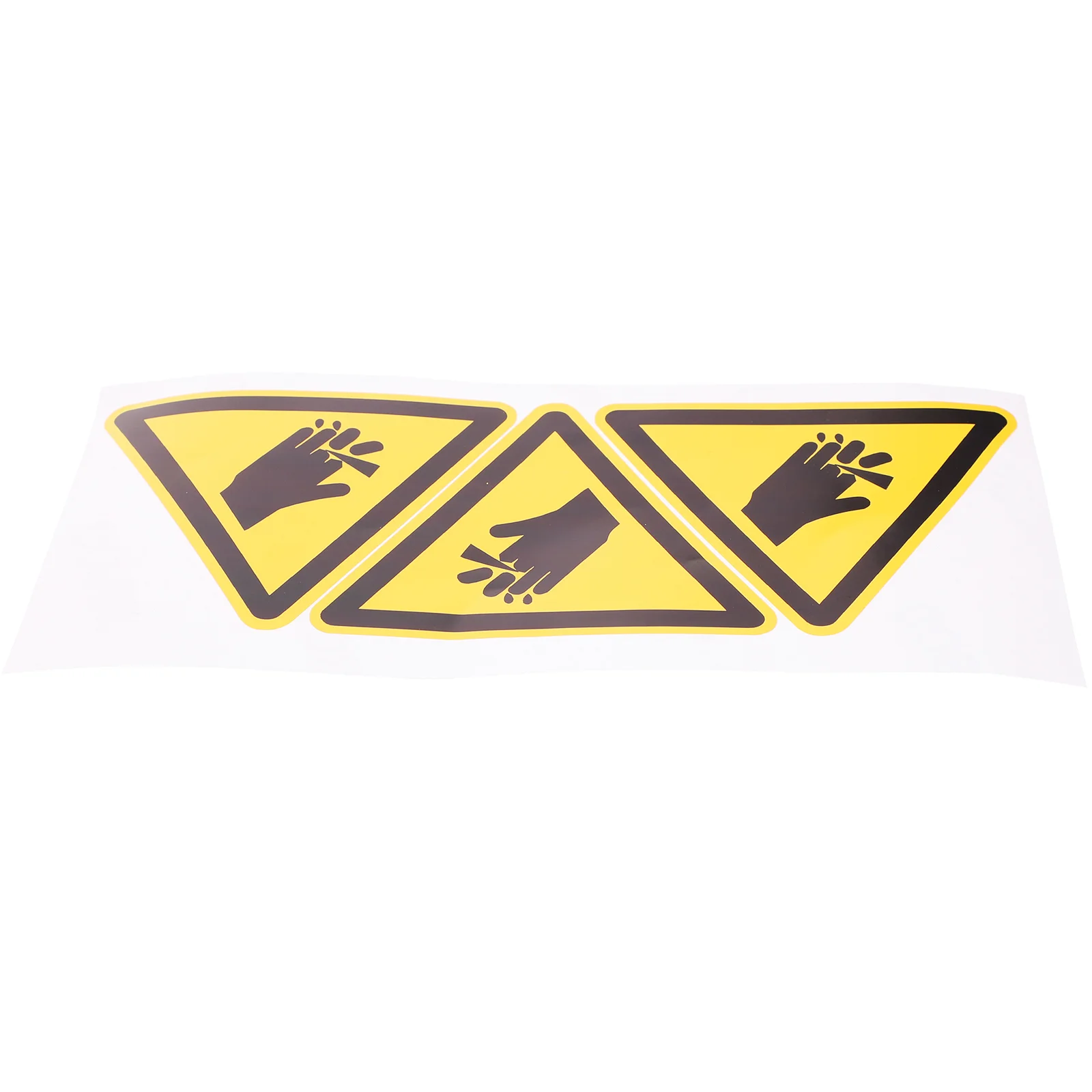 3 Pcs Warning Stickers Hand Crushing Sign for Machine Safety Labels Care Peel off Caution Danger Decal